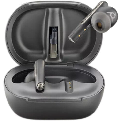iRobust Tech Poly Voyager Free 60+ UC Wireless Earbuds (USB-C Dongle, Carbon Black)