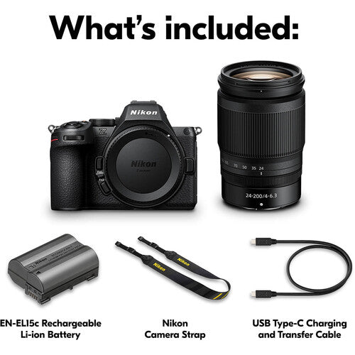 Nikon Z5 II Mirrorless Camera with 24-200mm f/4-6.3 Lens | iRobust Tech 