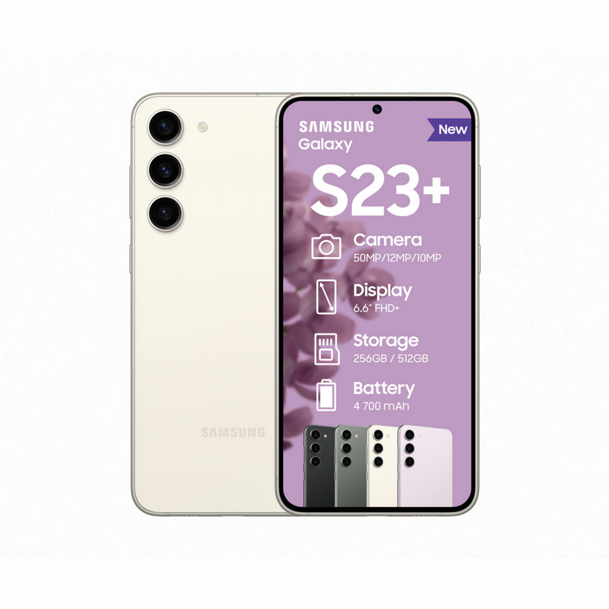 iRobust Tech Samsung Galaxy S23 Plus 5G 256GB Cream - Dual SIM