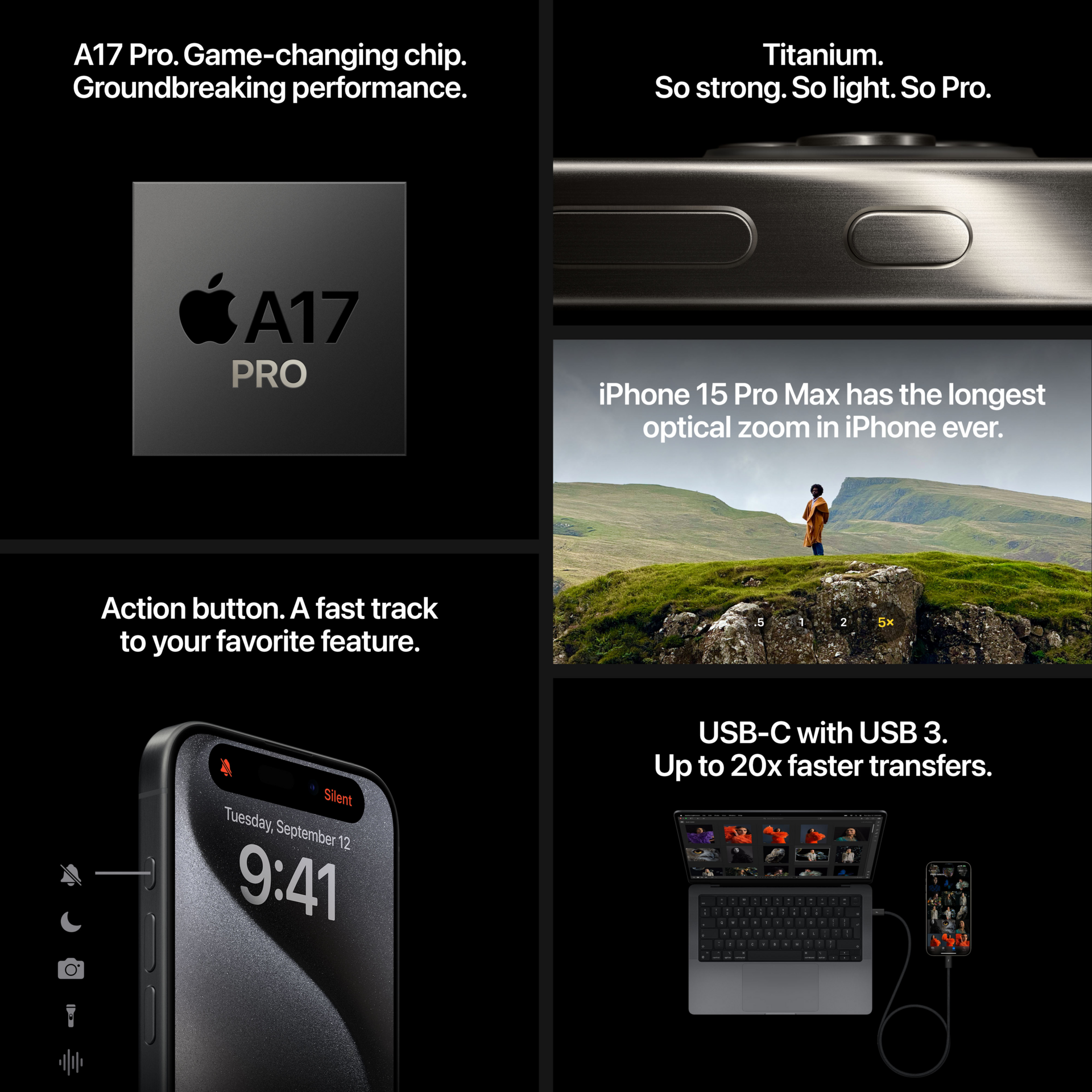 iRobust Tech Apple iPhone 15 Pro 128GB Blue Titanium