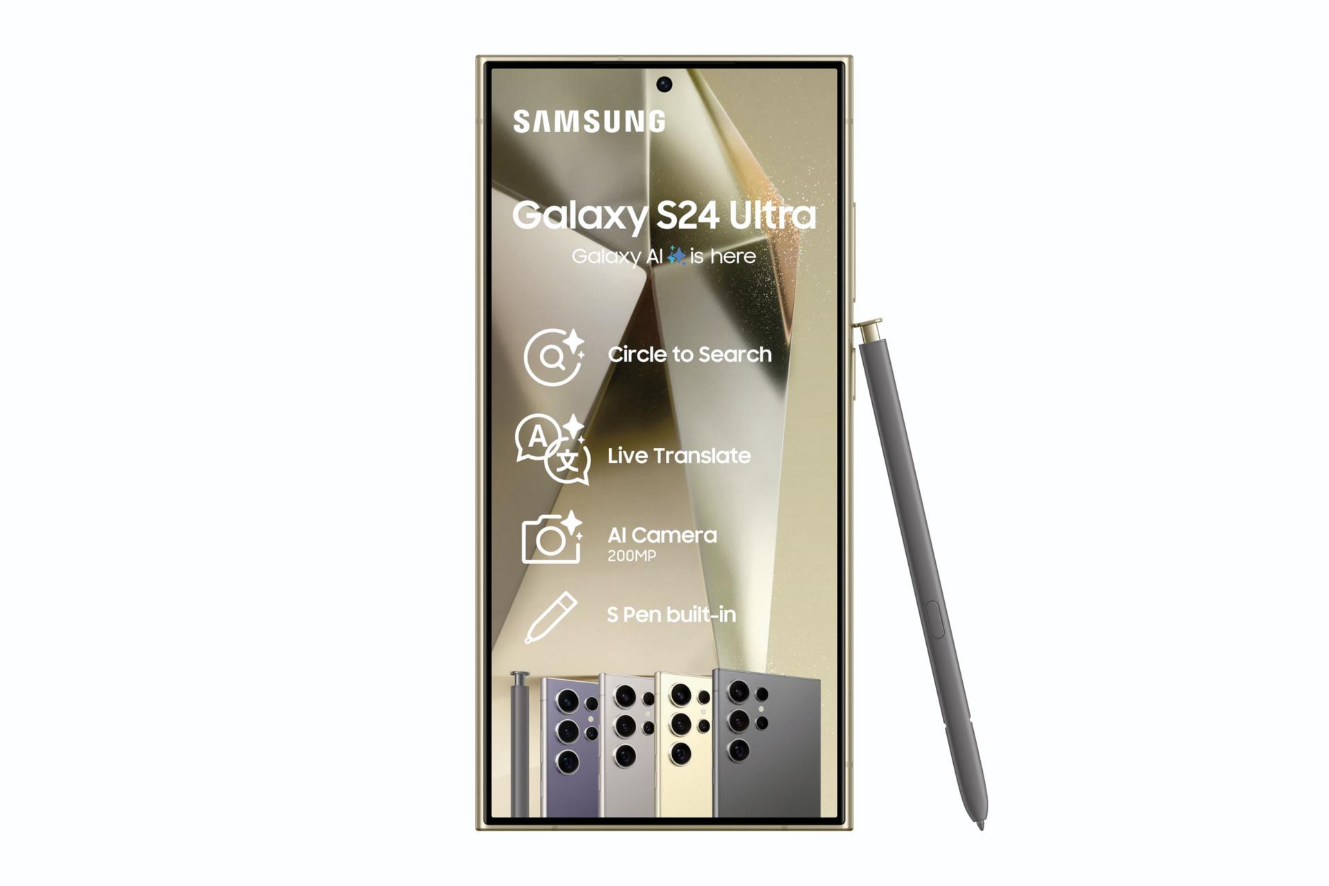 iRobust Tech Samsung Galaxy S24 Ultra 5G 256GB Titanium Yellow - Dual SIM